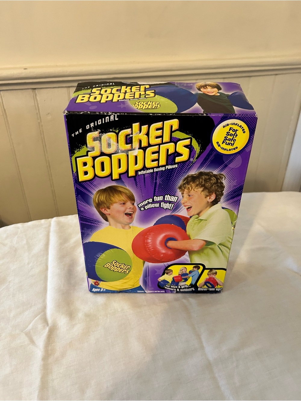 NIB The Original Socker Boppers/5+/Purple-Yellow